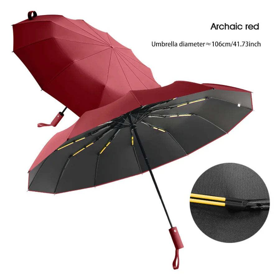 StormShield Pro™ 24-Rib Windproof UV Umbrella