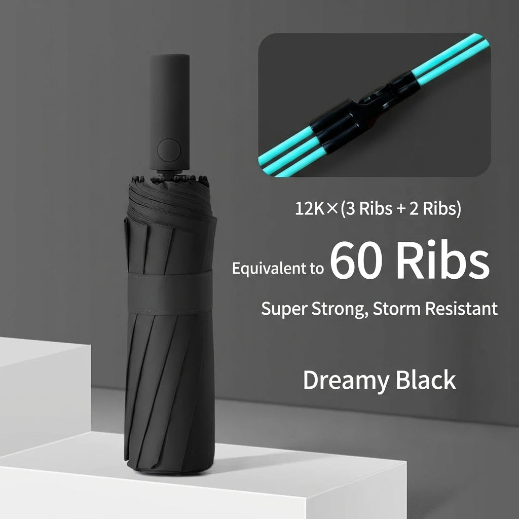StormShield Pro™ 24-Rib Windproof UV Umbrella