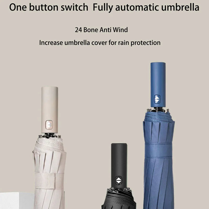 StormShield Pro™ 24-Rib Windproof UV Umbrella