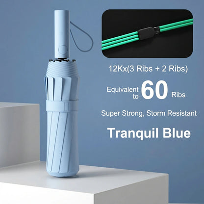 StormShield Pro™ 24-Rib Windproof UV Umbrella