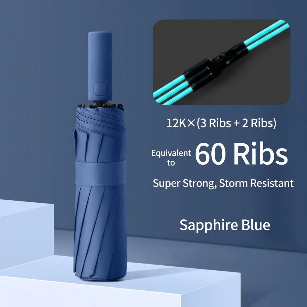 StormShield Pro™ 24-Rib Windproof UV Umbrella
